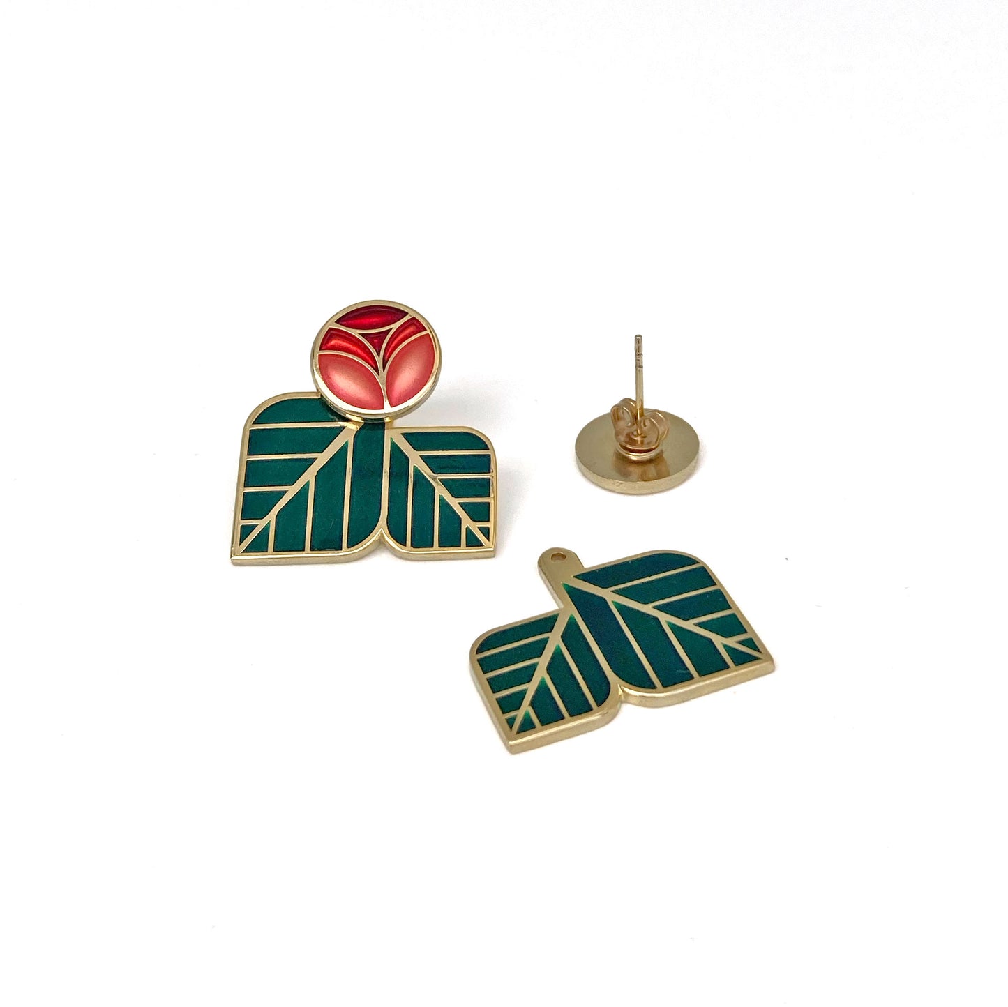 Rosebud Jacket Earrings