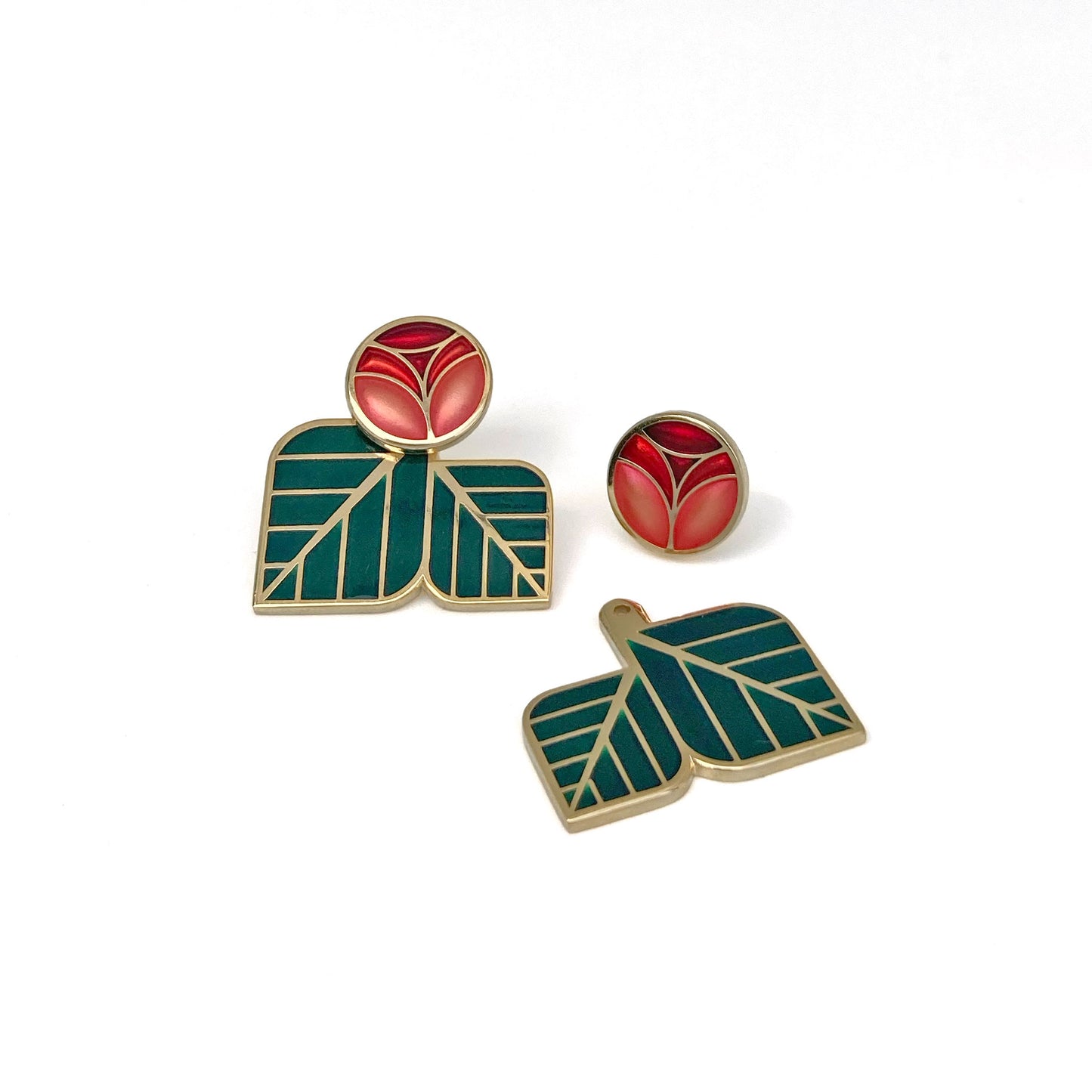Rosebud Jacket Earrings