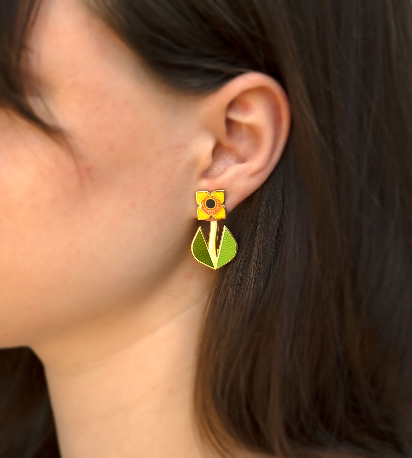Daffodil Jacket Earrings