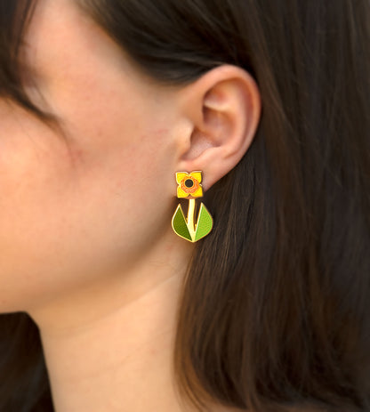 Daffodil Jacket Earrings