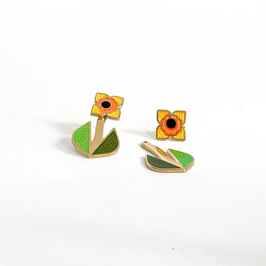 Daffodil Jacket Earrings