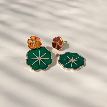 Nasturtium Jacket Earrings