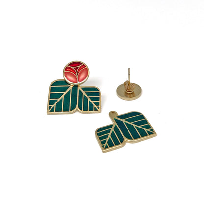 Rosebud Jacket Earrings