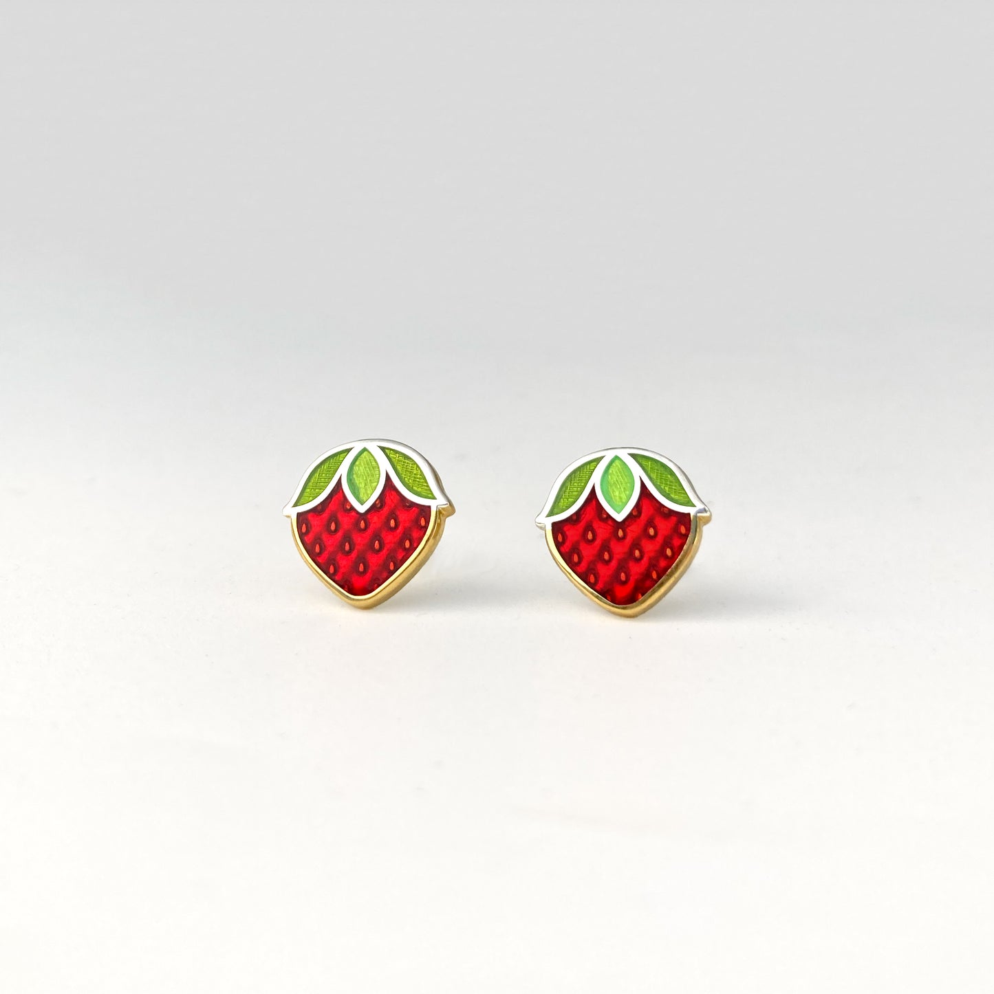 Strawberry Solitaire Earrings