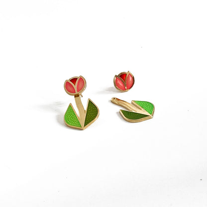 Tulip Jacket Earrings
