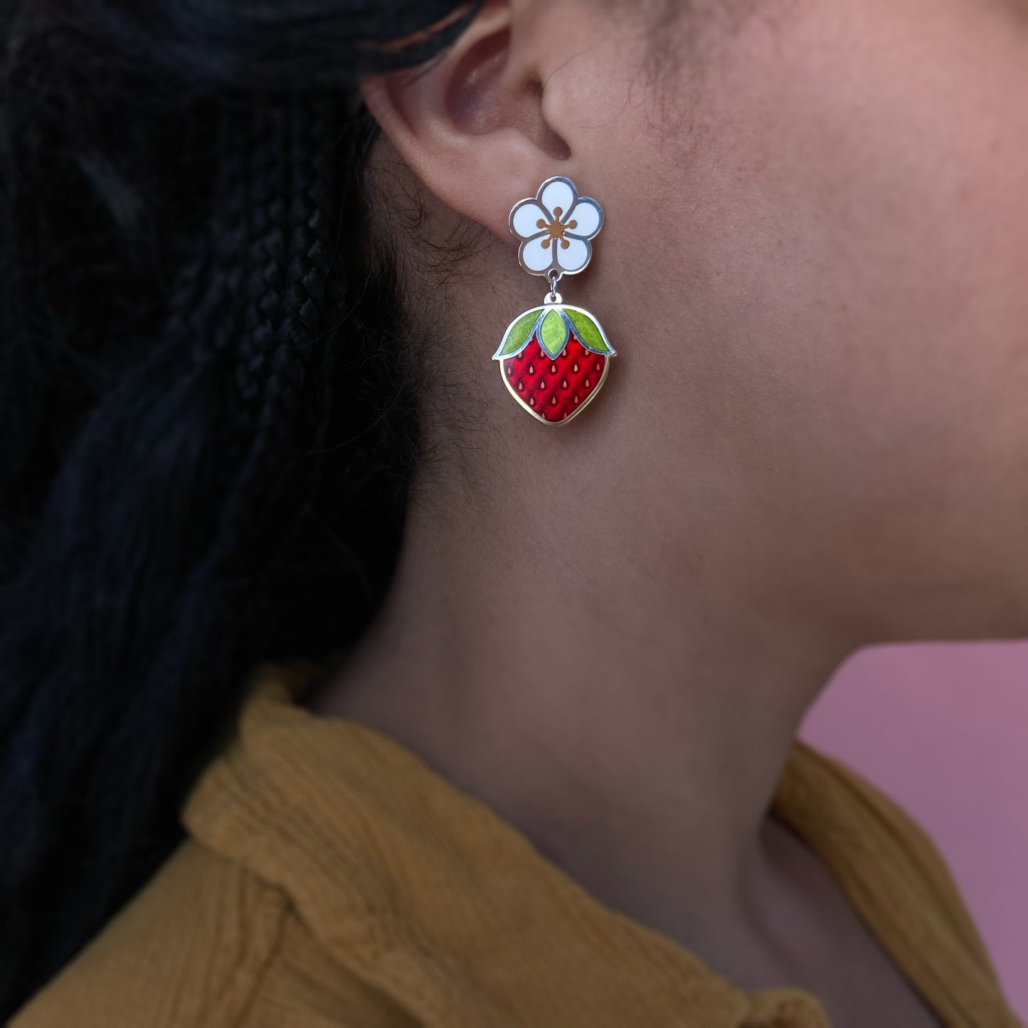 Wild Strawberry Earrings