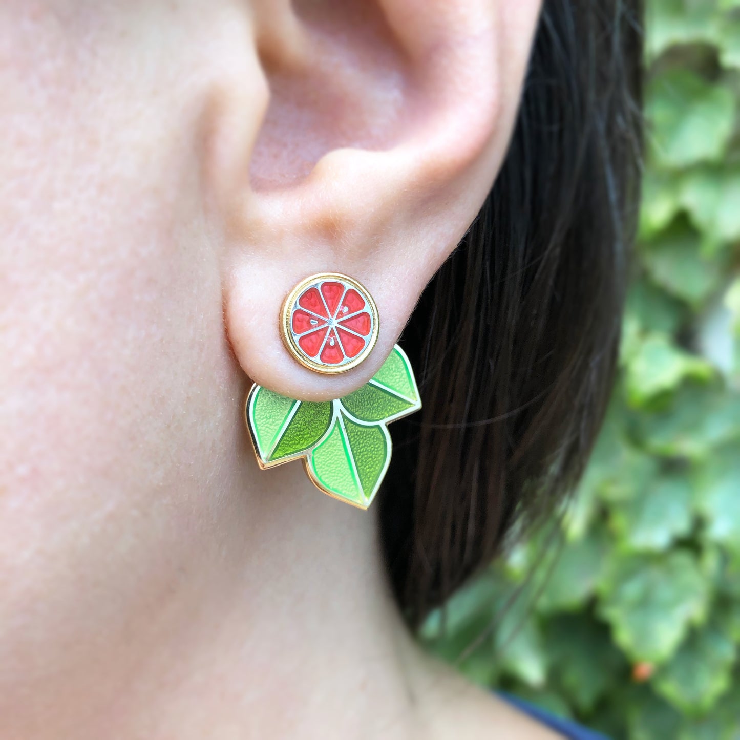 Ruby Red Jacket Earrings