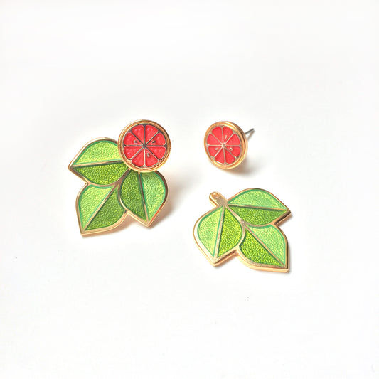 Ruby Red Jacket Earrings