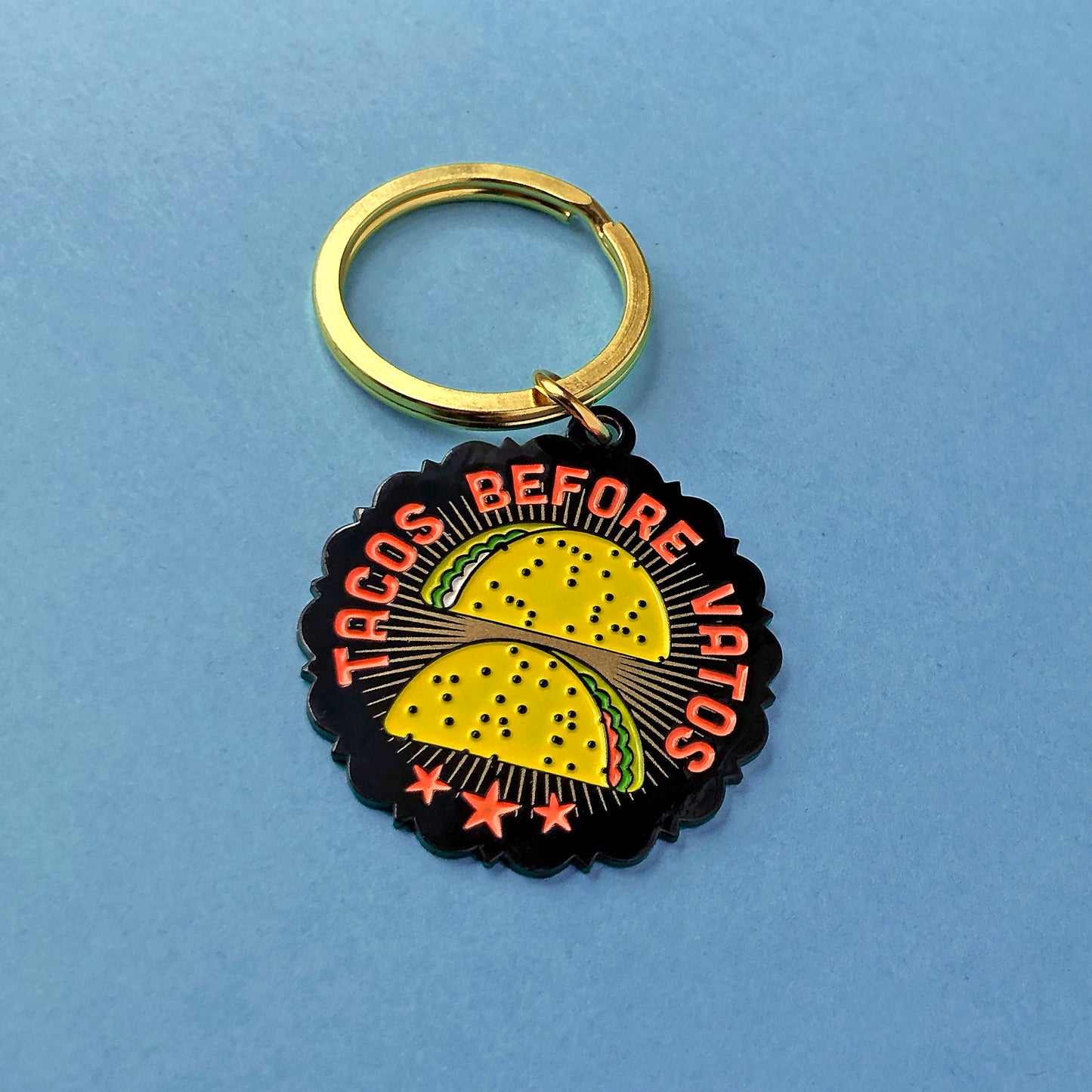 Tacos Before Vatos Keychain